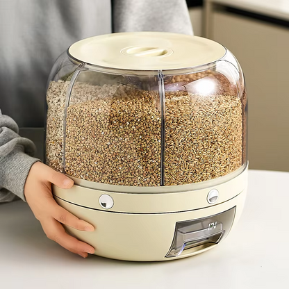 6-Grid Rotating 8.5KG Grains Container