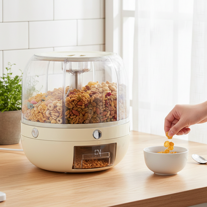6-Grid Rotating 8.5KG Grains Container