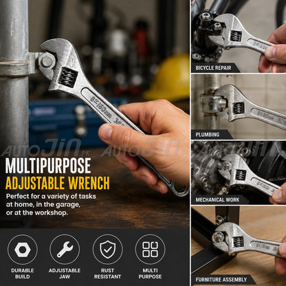 Standard Adjustable Wrench – Heavy-Duty Adjustable Spanner Tool inches (150mm)