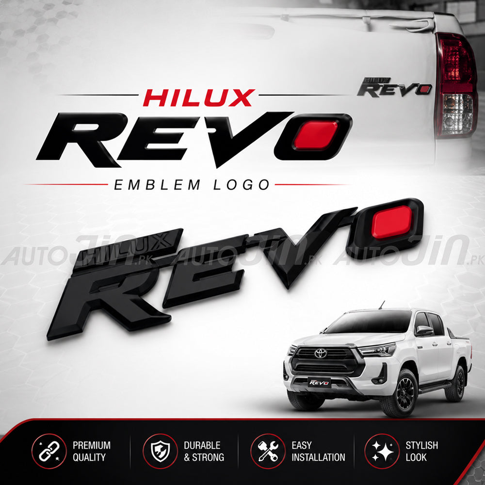 3D Hilux Revo Badge Emblem Logo Black