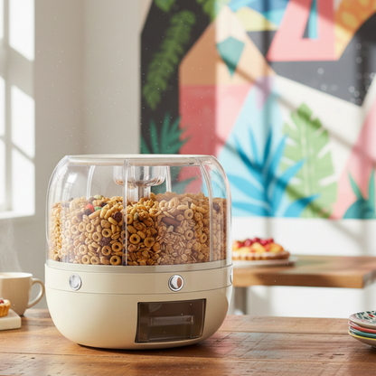 6-Grid Rotating 8.5KG Grains Container