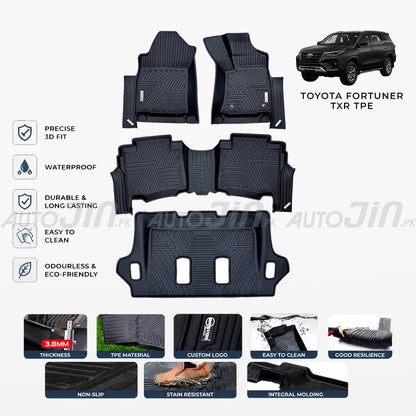 Toyota Fortuner 2016-2026 TXR 5D TPE Premium Floor Mats