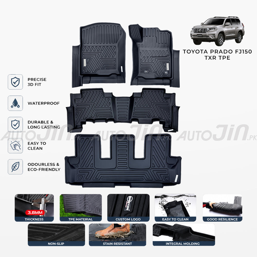 Toyota Prado 2021-2023 TXR 5D TPE Premium Floor Mats