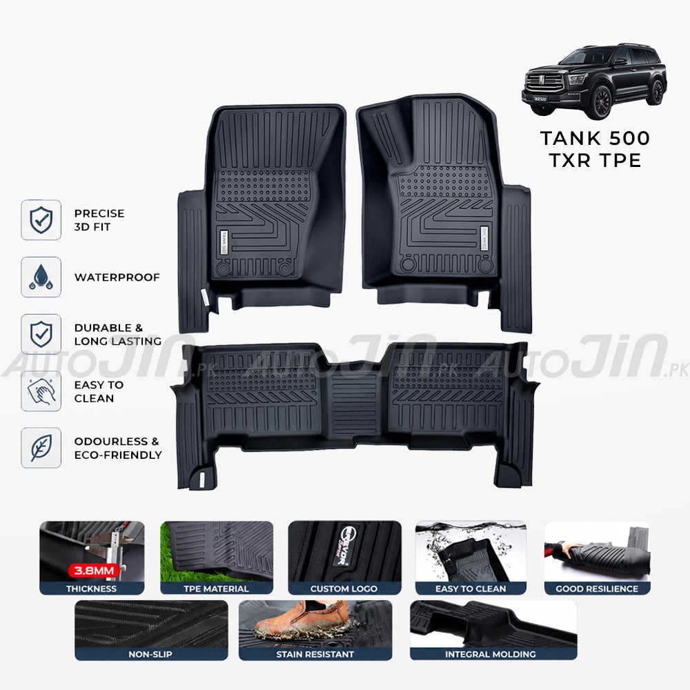 GWM Tank 500 2026 TXR 5D TPE Premium Floor Mats