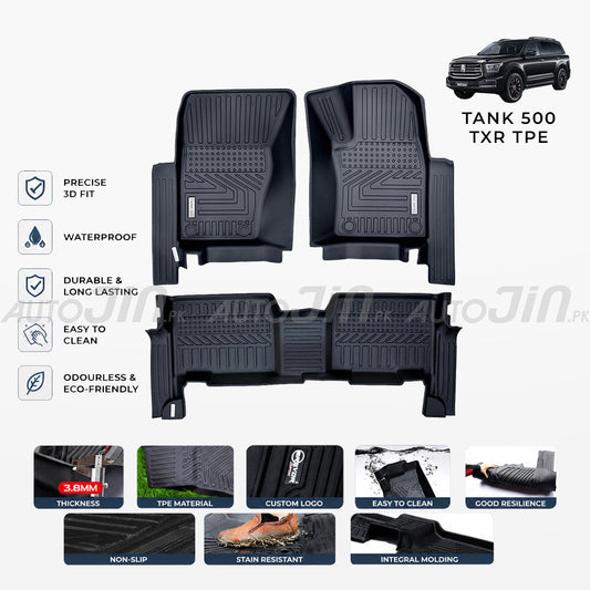 GWM Tank 500 2026 TXR 5D TPE Premium Floor Mats