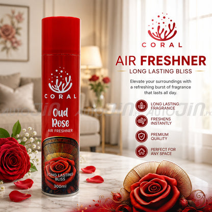 Coral Air Freshener Oud Rose - 300ML - Car, Room & Office