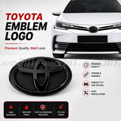 Toyota Corolla 2016-2020 Black Piano Logo Emblem For Grill