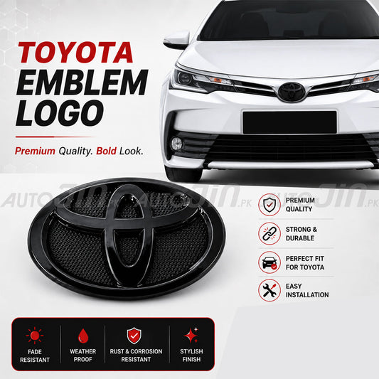 Toyota Corolla 2016-2020 Black Piano Logo Emblem For Grill