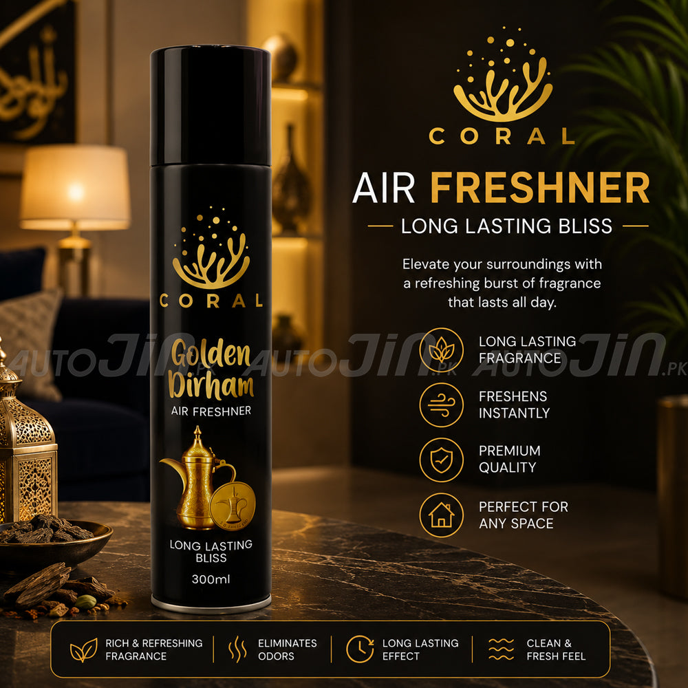 Coral Air Freshener Golden Dirham - 300ML - Car, Room & Office