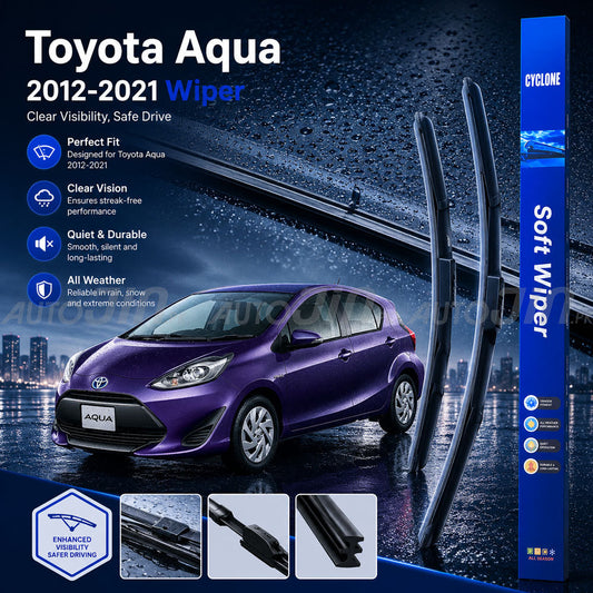 Cyclone Toyota Aqua 2012-2021 Wiper Balde Soft Windshield