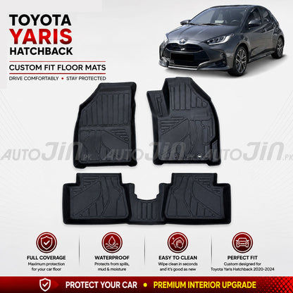 Toyota Yaris Hatchback TPE Floor Mats Premium