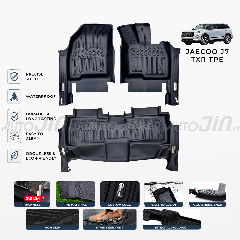 Jaecoo J7 2025-2026 TXR 5D TPE Premium Floor Mats