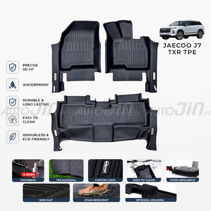 Jaecoo J7 2025-2026 TXR 5D TPE Premium Floor Mats