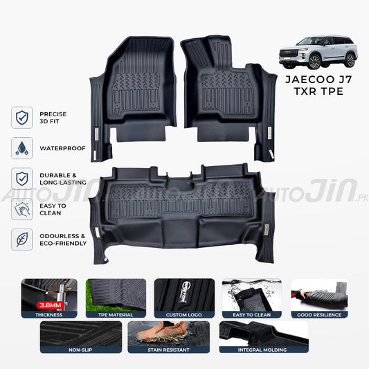 Jaecoo J7 2025-2026 TXR 5D TPE Premium Floor Mats