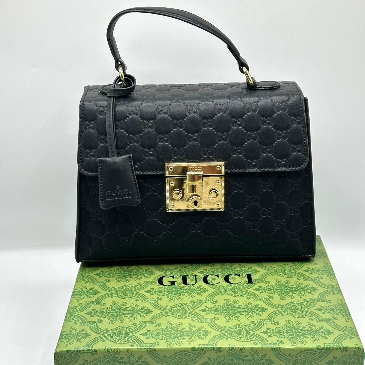 Gucci Padlock Top Handle Bag – GG Monogram & Leather