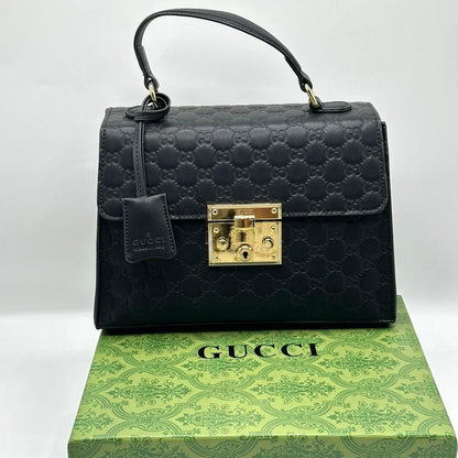 Gucci Padlock Top Handle Bag – GG Monogram & Leather