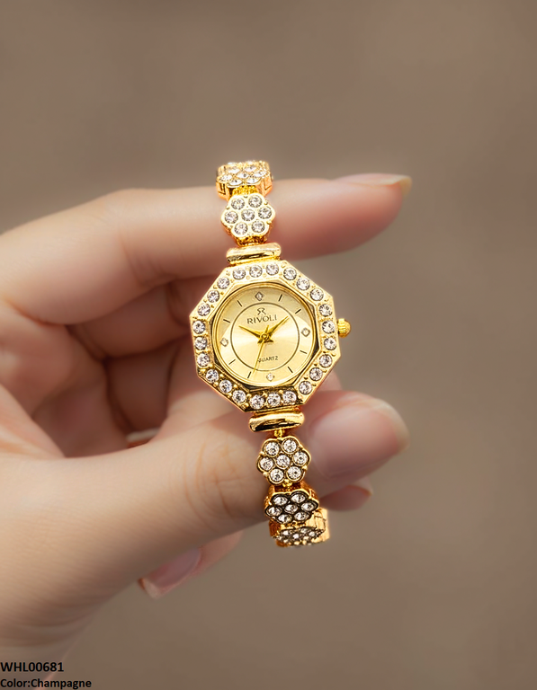 WHL00681 ZWA Round Stone Dial Women's Watch - WHL