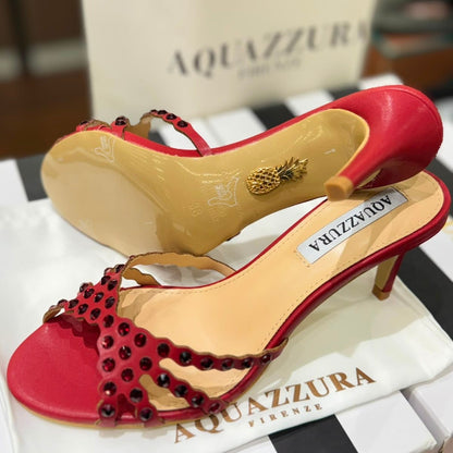 AQUAZZURA Tequila Mule 75 Heels - Box packaging