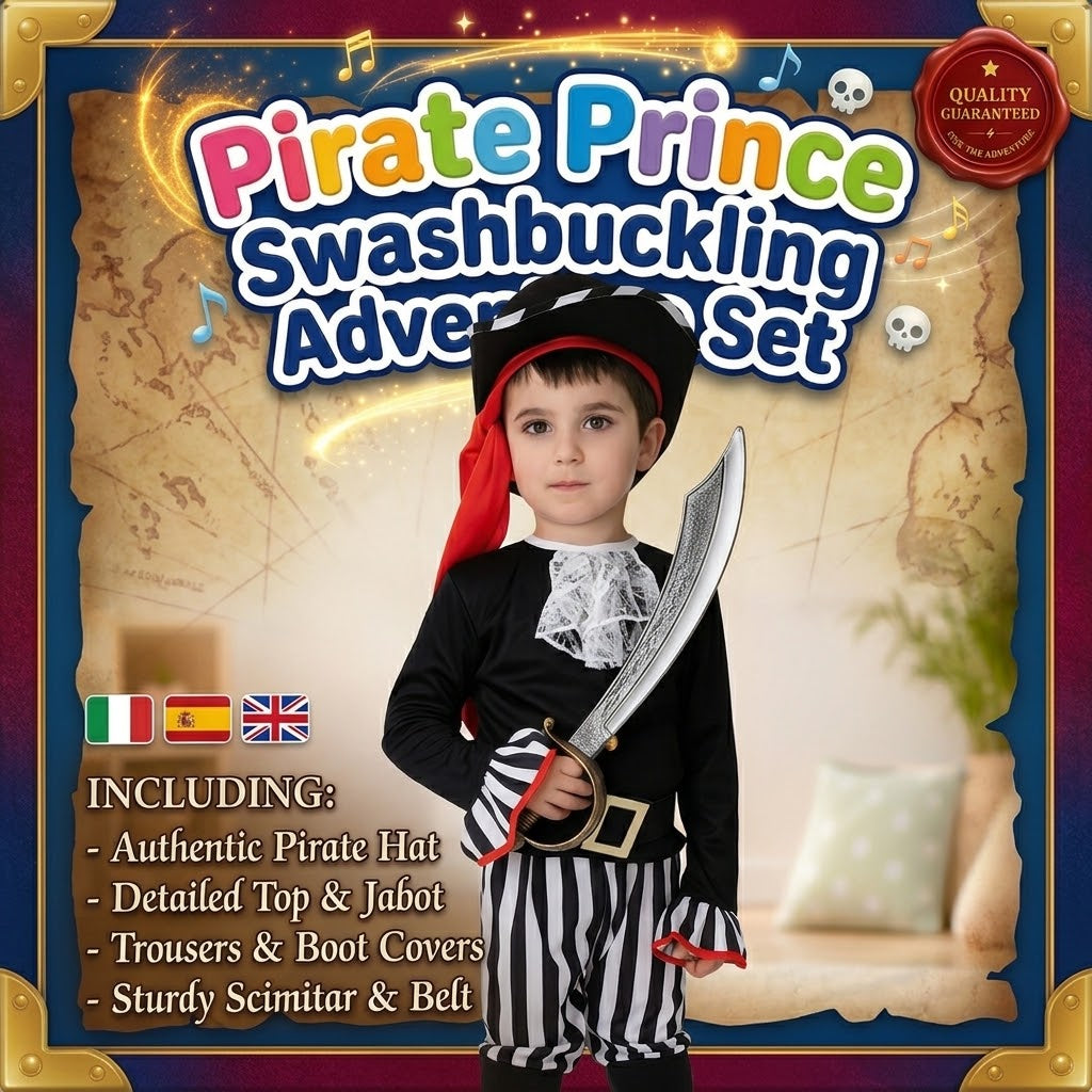 Kids Pirate Prince Swashbuckler Costume