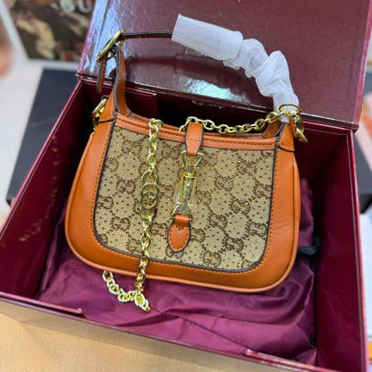 GUCCI Jackie 1961 Crystal GG Mini Shoulder Bag-Box Package
