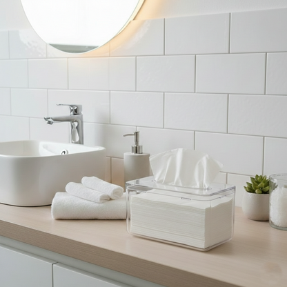 Transparent & Clear Tissue Box