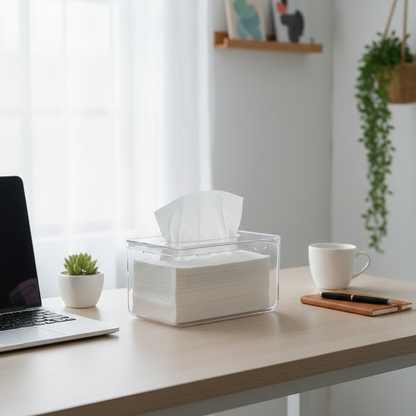 Transparent & Clear Tissue Box