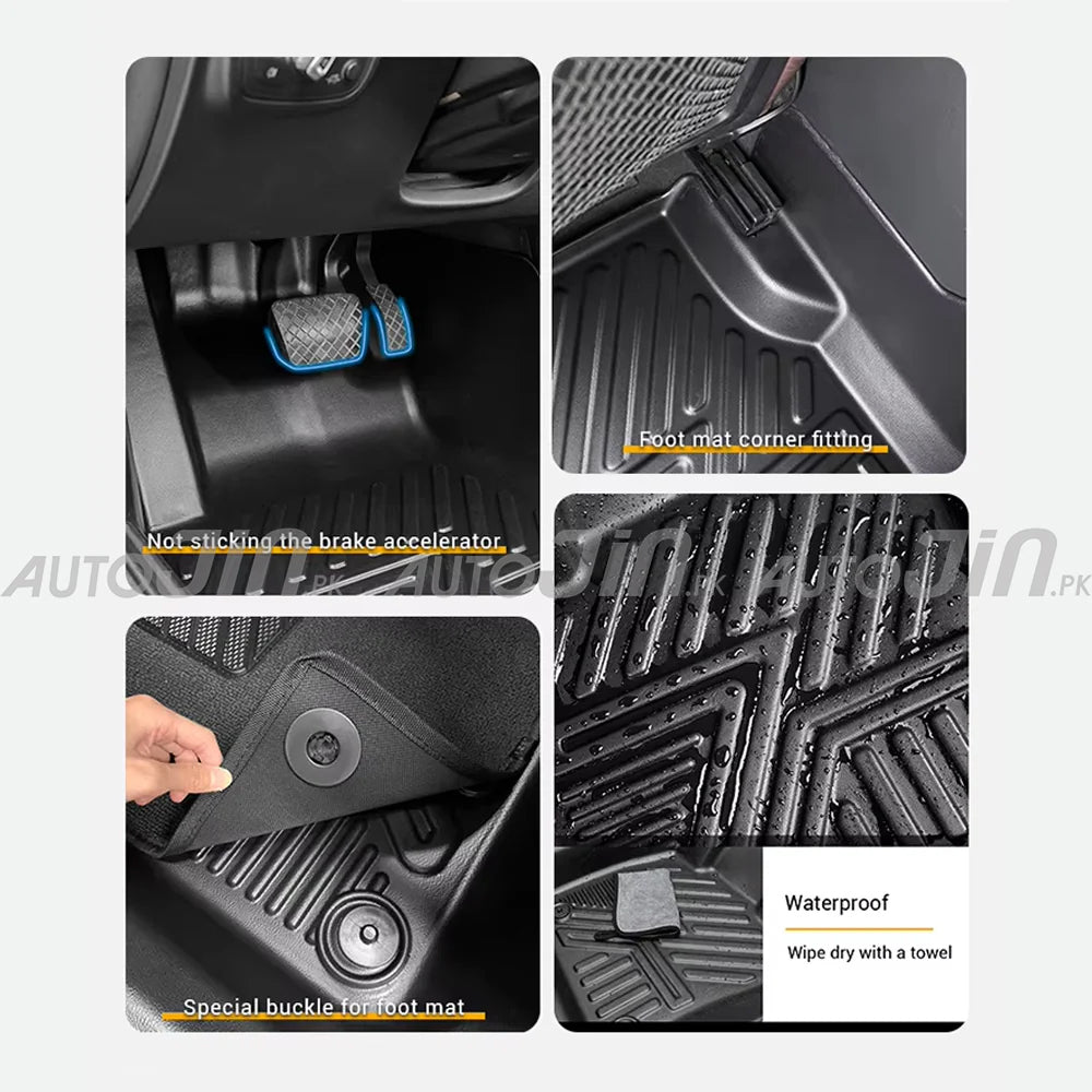 Toyota Yaris Hatchback TPE Floor Mats Premium