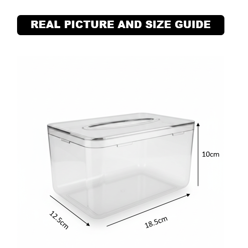 Transparent & Clear Tissue Box
