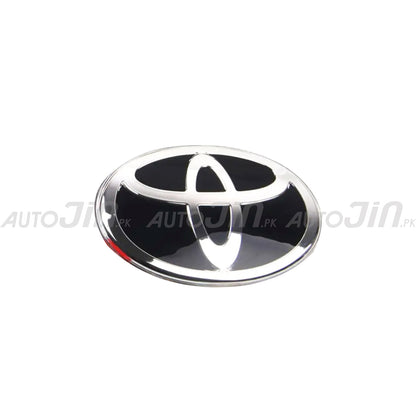 Toyota Steering Wheels Logo Emblem Black & Chrome