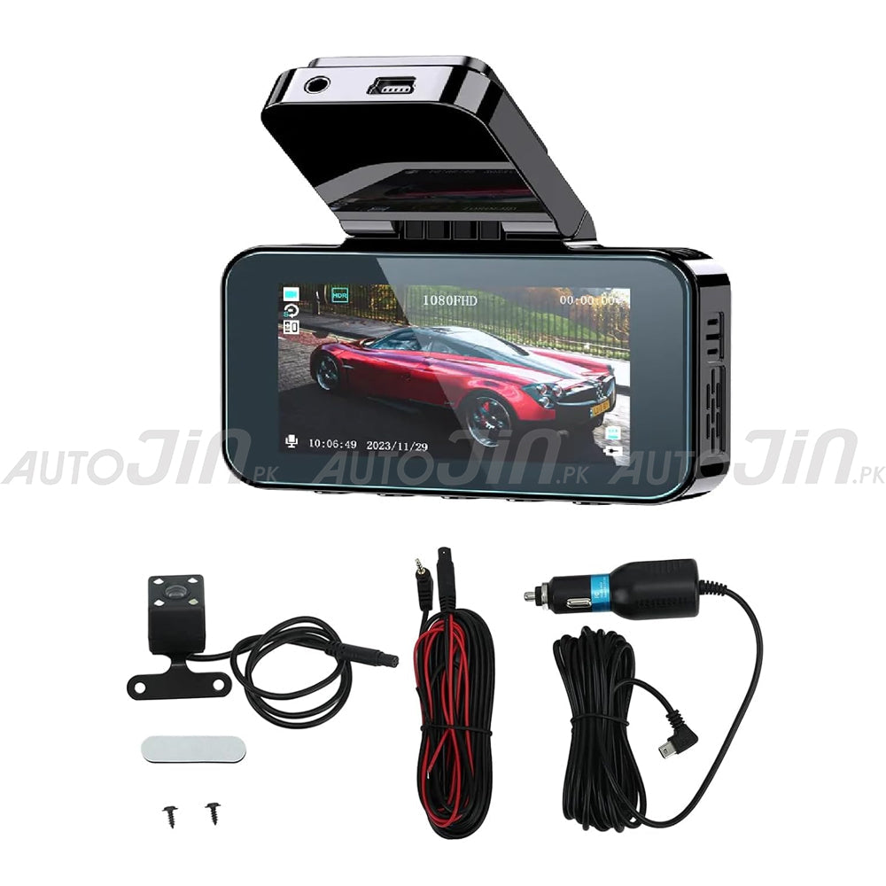 V12 WiFi Dual Lens 1080P Full HD Dash Camera with Rear Camera | Car DVR Video Recorder