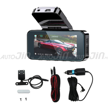 V12 WiFi Dual Lens 1080P Full HD Dash Camera with Rear Camera | Car DVR Video Recorder