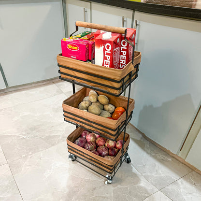 TrioStack Metal Rolling Cart by Matrix