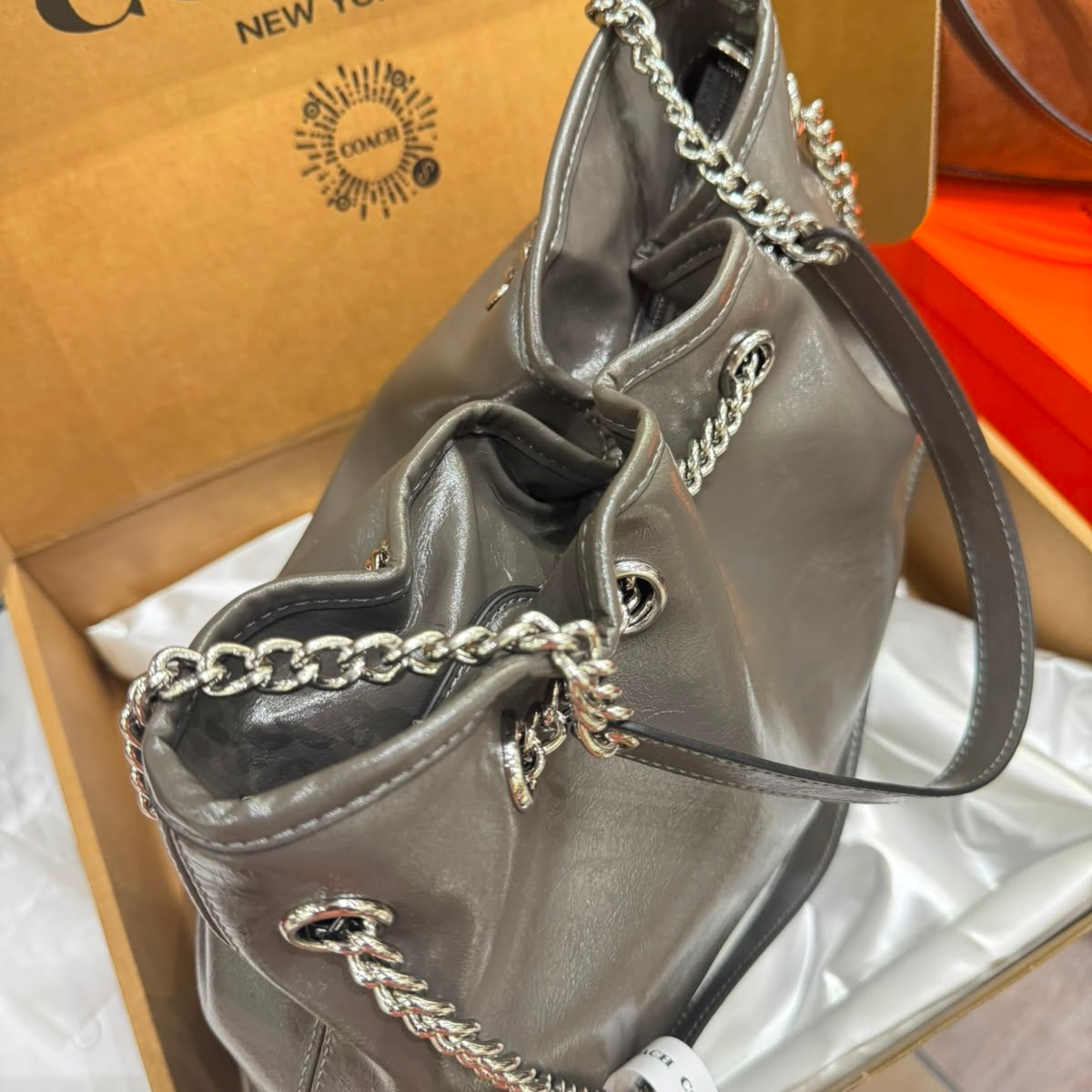 COACH Evelyn Large Shoulder Bag-Box Packaging