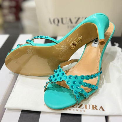 AQUAZZURA Tequila Mule 75 Heels - Box packaging