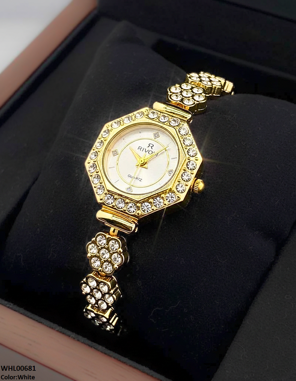 WHL00681 ZWA Round Stone Dial Women's Watch - WHL
