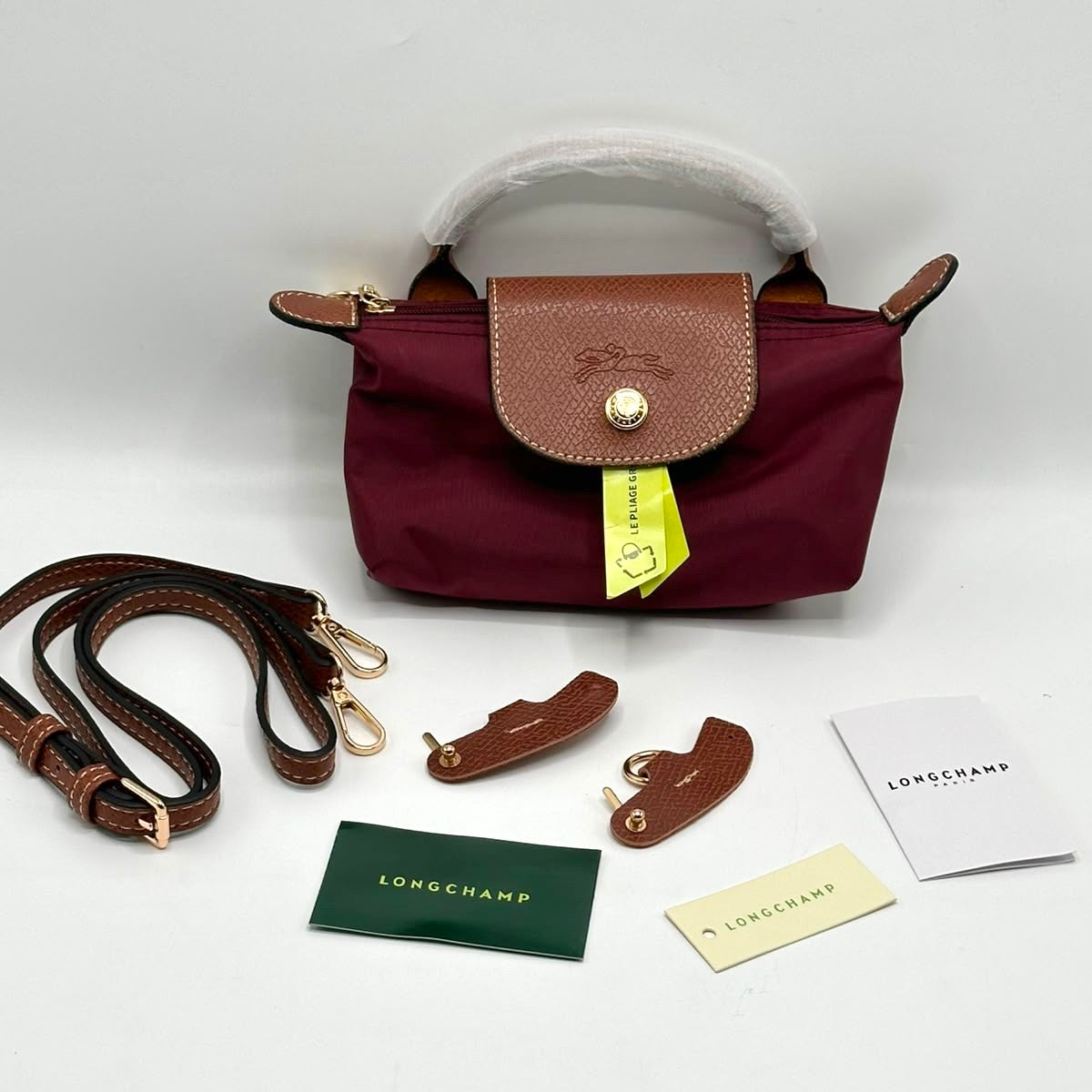 Longchamp Le Pliage Pouch with Handle & Long Strap XS