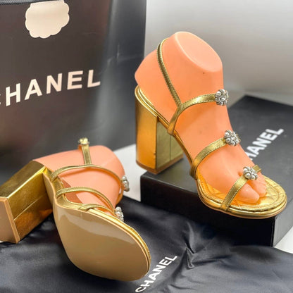 CHANEL Interlocking CC Logo Sandals- Box Packaging