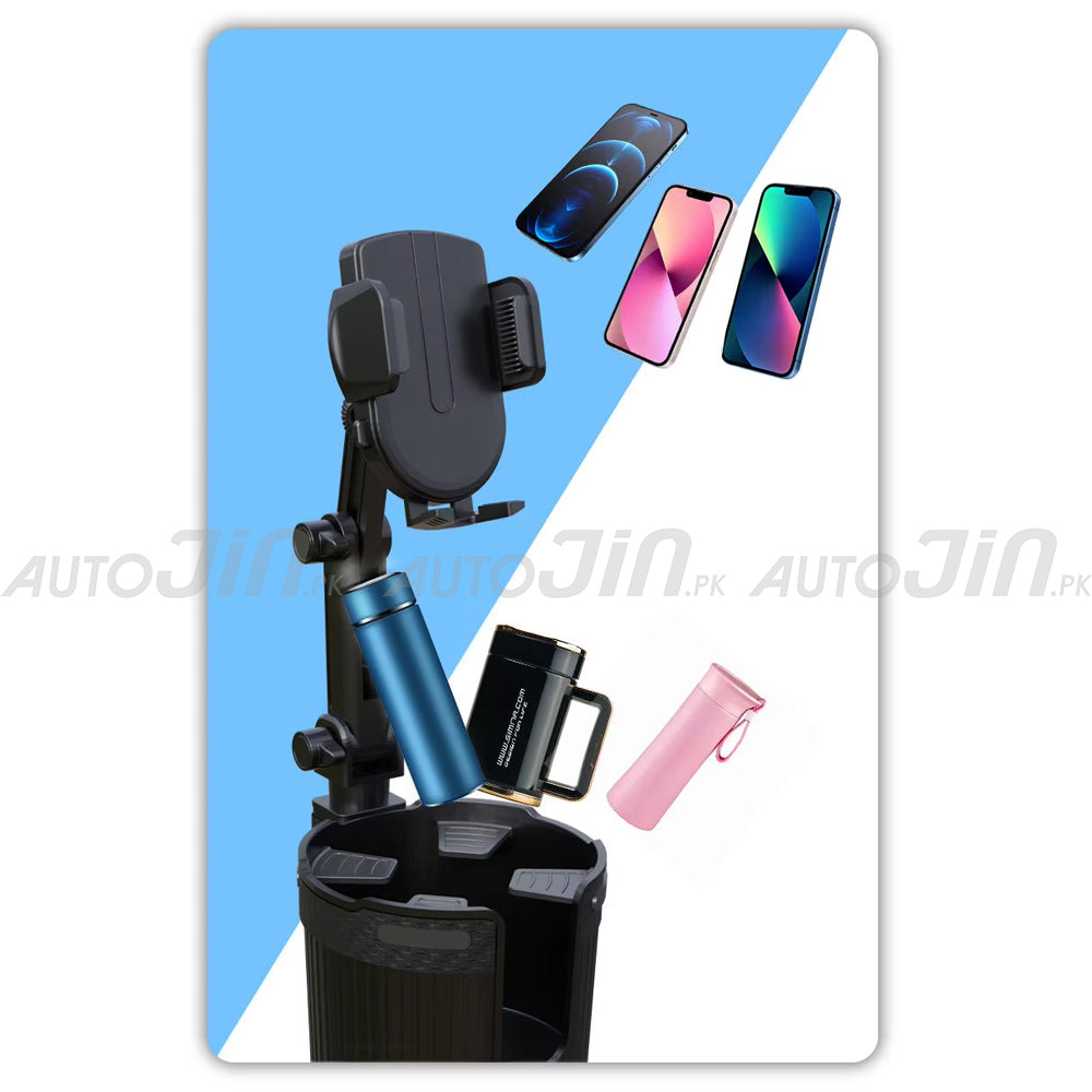 Universal 2 in 1 Car Cup Holder With Phone Mount