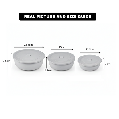 3-Pcs Food Storage Containers with Vented Lid (2425) by Limon