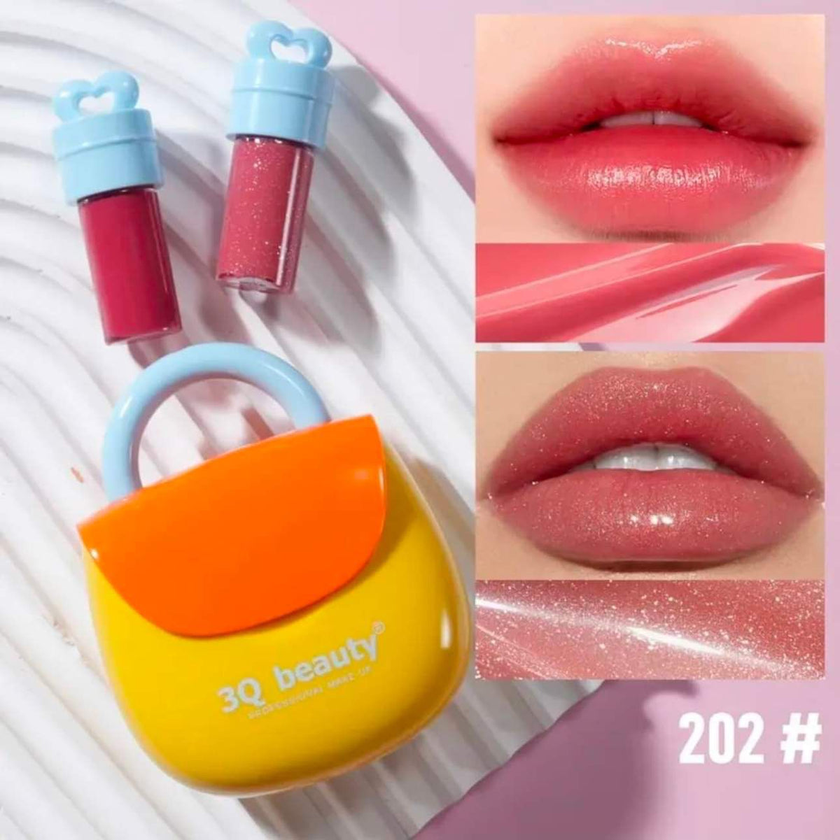 3Q Beauty Bag Shap Lipgloss 2 in 1