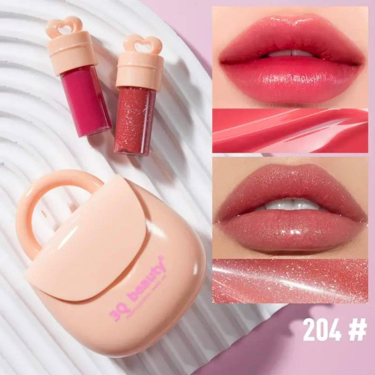 3Q Beauty Bag Shap Lipgloss 2 in 1