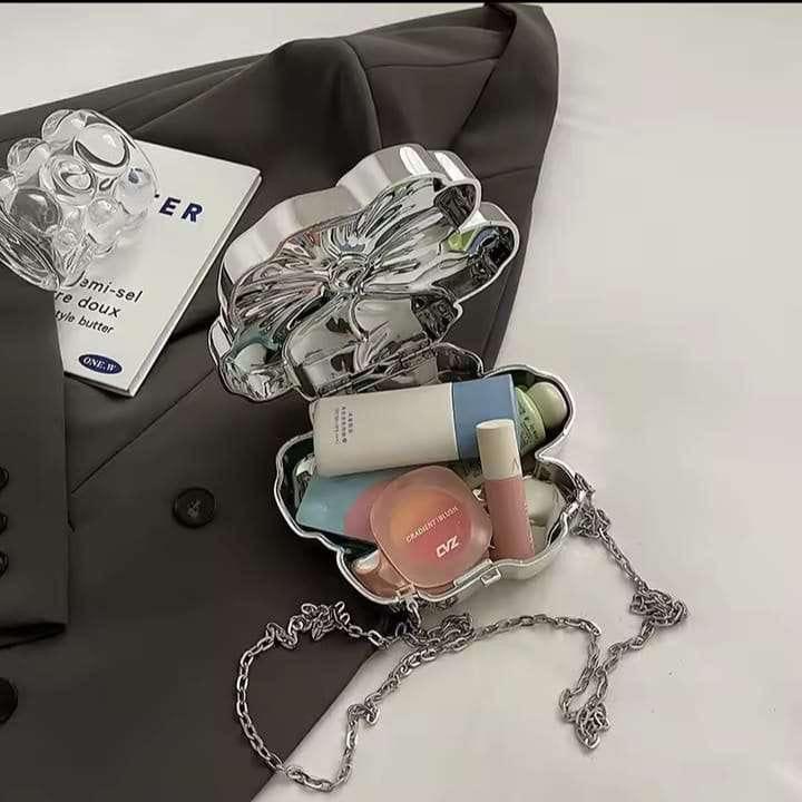 Metallic Flower Bag