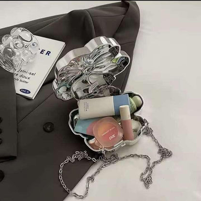 Metallic Flower Bag