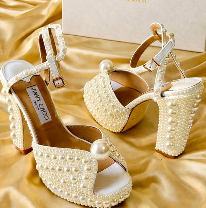 Jimmy Choo Sacaria 120 Embellished Satin Platform Sandals(Master)-Box Packing