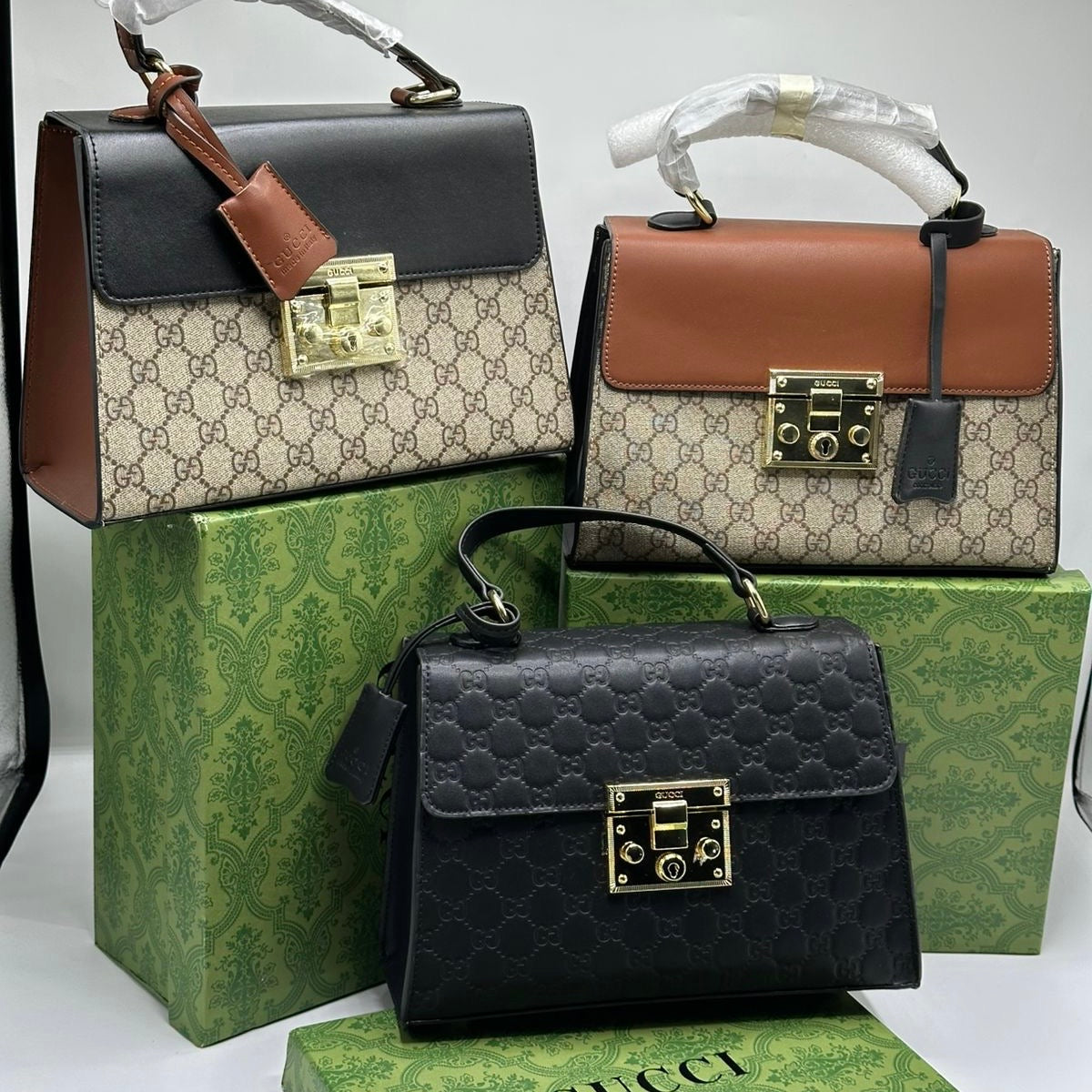 Gucci Padlock Top Handle Bag – GG Monogram & Leather