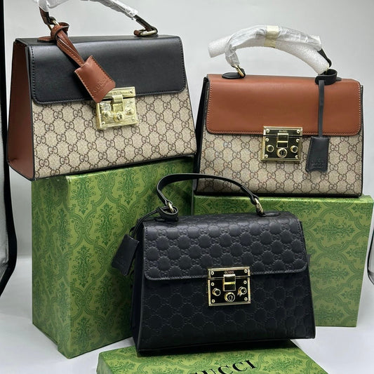 Gucci Padlock Top Handle Bag – GG Monogram & Leather