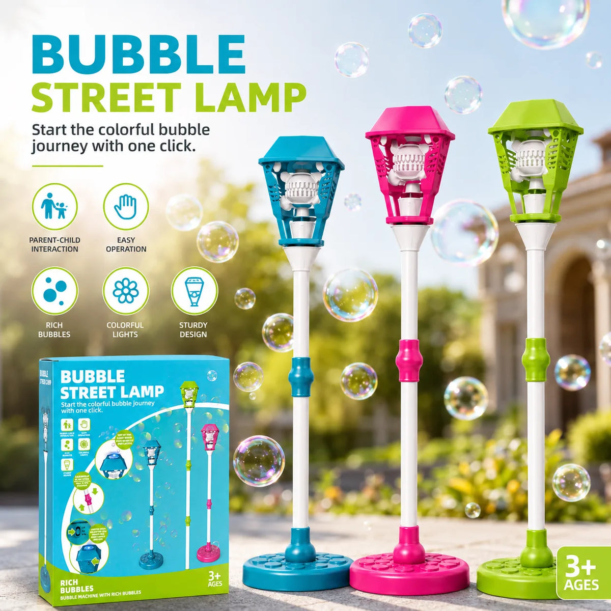Musical Lamp Standing Bubble Machine