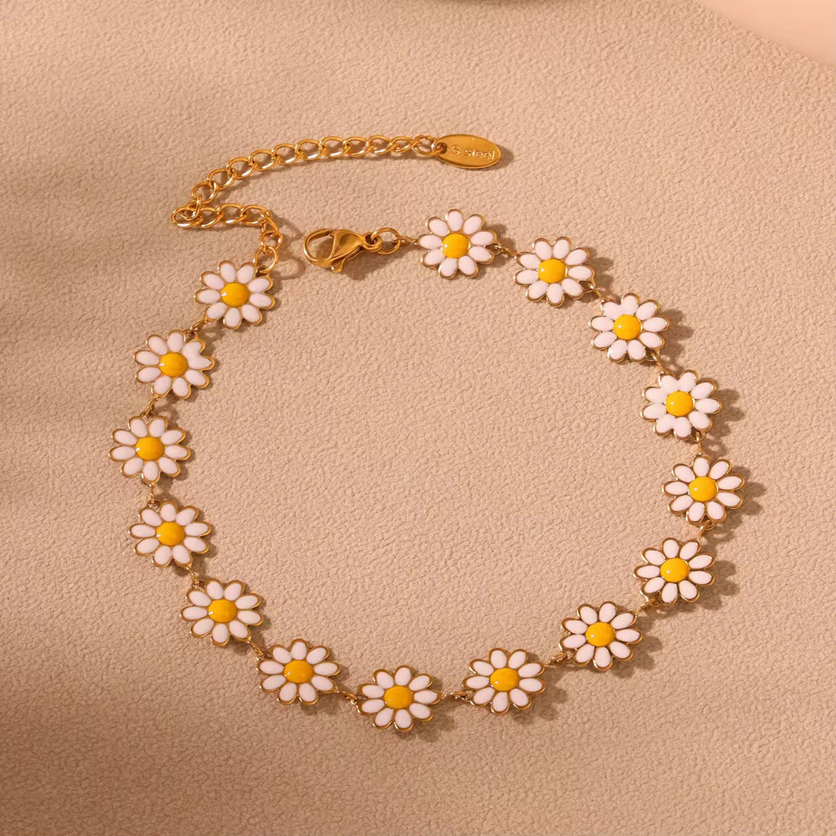 Dainty Crystal Blossom Station Bracelet