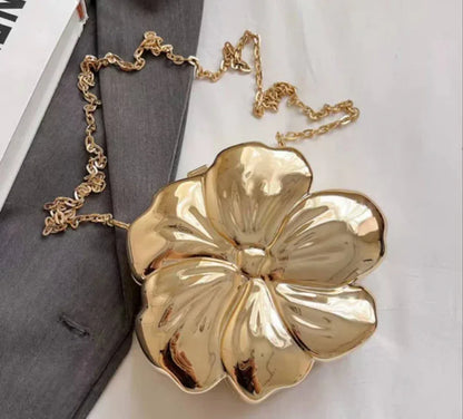 Metallic Flower Bag