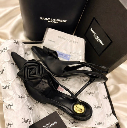 YSL Saint Laurent Amalia Slingback Pumps